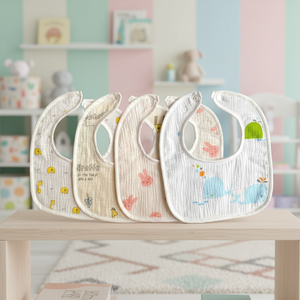 Bavoirs pour bébé avec divers motifs floraux imprimés, 100% coton, écologiques, fabriqués au Vietnam, produit le plus vendu - Product Image 2