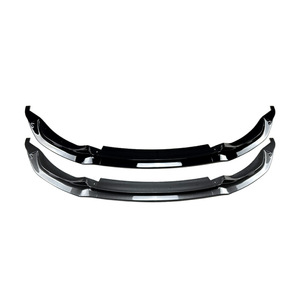 ลิ้นกันชนหน้า Amp-Z สำหรับ Bmw M3 M4 F80 F82 F83 สีดำเปียโน ลายคาร์บอนไฟเบอร์ ผิวด้าน - Product Image 2