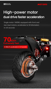 Scooter Eléctrico Plegable de Doble Motor, 52V 19AH, Control por Aplicación Inteligente, 10 Pulgadas, Todoterreno, para Montaña, Disponible en Almacén de la UE - Product Image 3