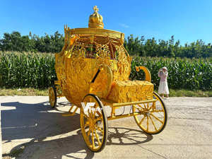 Chariot de mariage électrique en forme de citrouille blanche creuse pour excursions touristiques européennes - Product Image 4
