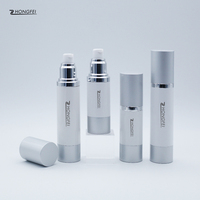 Flacon Cylindrique de Luxe en PP pour Soins de la Peau 15ml-200ml, Contenant Cosmétique Vide Airless avec Sérigraphie pour Crème Visage et Contour des Yeux