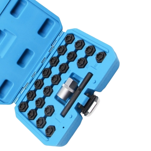 22pcs Kunci Pengunci Roda Baja dengan Lapisan Hitam untuk Penggantian Audi - Product Image 5