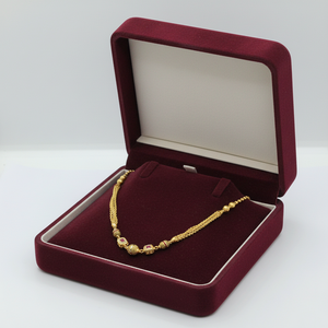 Collar de Oro Amarillo con Múltiples Hilos de Dokiyu, Adornado con Rubíes y Diamantes, Joyería Fina Sofisticada en Capas para Mujer - Product Image 3