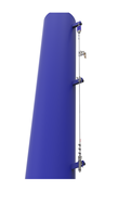 Boucle de connexion rapide verticale en acier inoxydable de type JVW 70M pour système de protection contre les chutes de mât de télécommunication monopôle