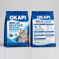 Nourriture pour chats adultes OEM, fruits de mer, 31% de protéines, haute palatabilité, enrobement complet et équilibré, taurine, Guide d'hydratation 1,2 kg