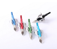 Pointes de flèches de chasse en aluminium inoxydable à 4 lames, orange, assemblage, accessoires de tir à l'arc, vente en gros à bas prix