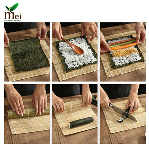 Tapis à <span class=keywords><strong>sushi</strong></span> en bambou sur mesure, réutilisable, antiadhésif, tissé à la main, commande en gros disponible - Product Image 2
