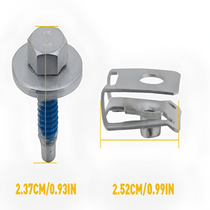 Vis de fixation automobile M6x18 autotaraudeuses avec écrou à ressort et clip de type U pour réparation et remplacement - Product Image 1