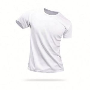 Casual Jersey Fabric Blank Design T-<b>Shirt</b> Soft Polyester Heat-Transfer Printed Custom Logo Quick Dry Fit Men - Product Image 2