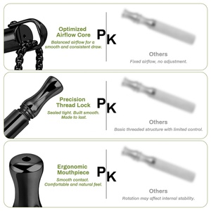 Stop Smoking Anxiety Relief Breathing Necklace Matte Black Stainless Steel <b>Diffuser</b> Jewelry Lemon Pomelo Core Patented Design - Product Image 4