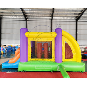 Château gonflable commercial en PVC, mini parcours d'obstacles, château de rebond, structure de saut extérieure pour enfants avec souffleur - Product Image 2