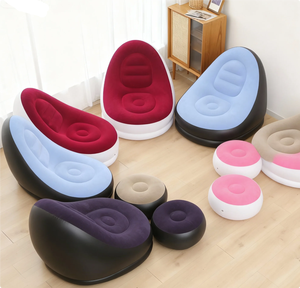 customized Inflatable <strong>Air</strong> <strong>Sofa</strong> Portable Lounger <strong>Air</strong> <strong>Sofa</strong> Chair Single Outdoor Lazy <strong>Air</strong> <strong>Sofa</strong> <strong>Bed</strong> With Footstool - Product Image 4