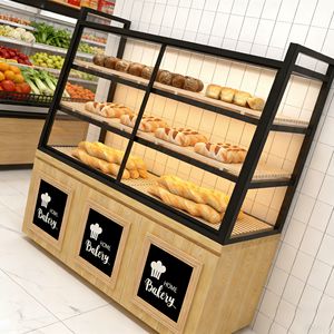 Espositore per Panetteria in Metallo e Legno OEM, Vetrina per Pane, Scaffale per Pasticceria, Espositore per Supermercato - Product Image 6