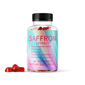 Oem/Odm Private Label Supplementen Saffraan Extract Gummies Nootropic Verbetert De Stemming Saffraan Gummies