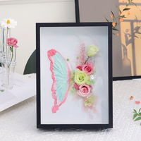 Cadre photo carré pour rose éternelle, nouveau design, pour la maison, le bureau ou la décoration murale de Noël