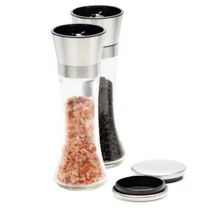 hot selling kichen tools 100ml spice jars with grinder, New hand operated ceramic 80ml pepper grinder