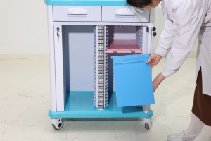 Công suất cao ABS hiện đại Bệnh Viện Quản lý tài liệu giỏ hàng hai mặt 50-slot tổ chức CE chứng nhận cho trường học phòng khách - Product Image 5