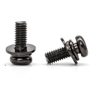 10sets/bag Black Zinc Plated 304 Stainless Steel Pan Head Sems <b>Screws</b> With Washers M1.6 <b>M2</b> <b>M2</b>.<b>5</b> Three Combination <b>Screw</b> - Product Image 5