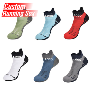 Phổ biến chất lượng cao Coolmax chạy màu vớ cotton thể thao thể thao bóng rổ thoáng khí mắt cá chân chạy vớ - Product Image 1