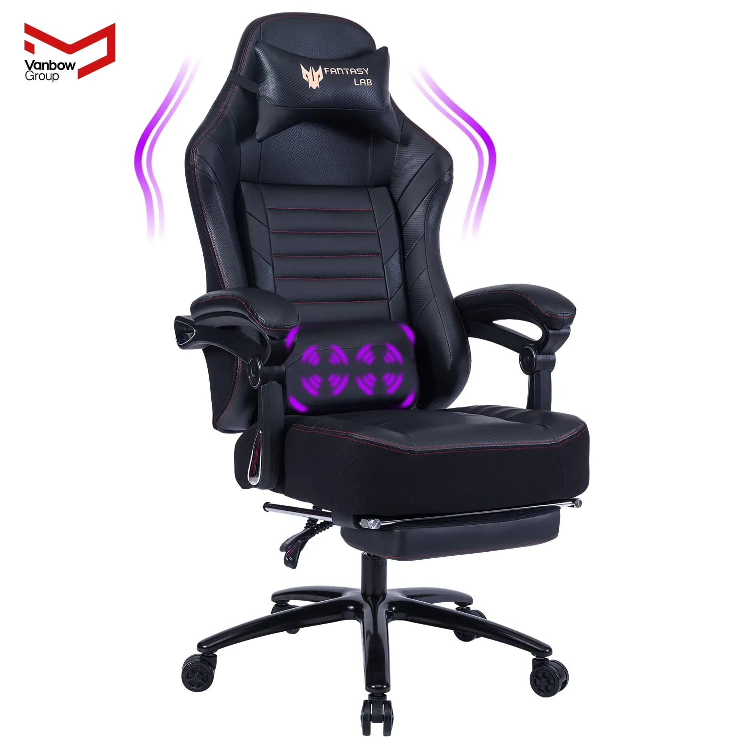 8257 Black Quality Leather PC Computer Game Gamer Gaming Chair For Sillas Gamer With Footrest