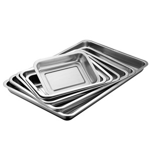 Plateau carré en acier inoxydable 304, épaissi, rectangulaire, résistant à la corrosion, pour la restauration commerciale - Product Image 2