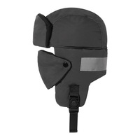 Sombrero de invierno personalizado para ciclismo al aire libre, máscara extraíble con tira reflectante, sombrero de invierno impermeable a prueba de viento más seguro
