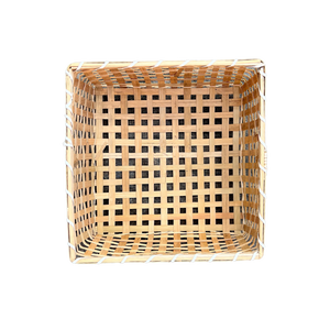 Best Price Customizable Rattan Basket <b>Organizer</b> Functional <b>Kitchen</b> Packaging Made in Vietnam Bamboo Basket Exporter-4 Pieces - Product Image 2