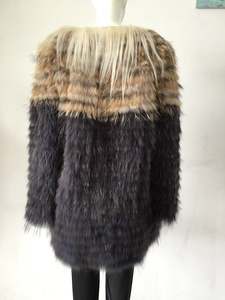 YR271 Tongxiang Yanran fabbrica di pellicce su misura per la vera pelliccia di procione con rifilatura di pelliccia di capra - Product Image 3