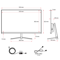 Logo OEM 24 pouces 120Hz 1K Gaming PC Monitor Interface DP Nouveau bureau plat