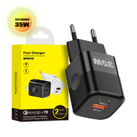 Mini Adaptador de Corriente USB C PD de 35W 5V 9V 12V con QC3.0, Cargador Rápido Tipo C para Teléfono Móvil, Compatible con iPhone 15 16 17, Cargador Pequeño