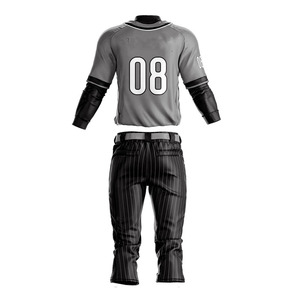 Uniforme de béisbol personalizado 100% poliéster, tela transpirable, nuevo diseño, alta calidad, uniforme de béisbol para adultos, venta en línea - Product Image 2