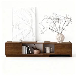 ตู้วางที<span class=keywords><strong>ว</strong></span>ีขนาด65นิ้วแบบตั้งได้คอนโซลสื่อต่ำพร้อม<span class=keywords><strong>ชั้น</strong></span><span class=keywords><strong>ว</strong></span>างแบบเปิดตู้ซ่อนด้านข้างสำหรับห้องนั่งเล่น - Product Image 4