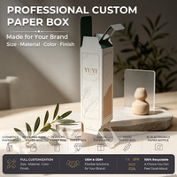 Boîte en papier personnalisée haut de gamme avec plateau intérieur fixe pour l'emballage de cosmétiques, sérums, lotions et produits de soin de la peau, vente en gros