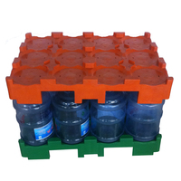 Palette Euro 4 voies pour 12 bouteilles d'eau en plastique de 250 kg