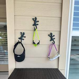 Ganchos de pared para toallas de <span class=keywords><strong>piscina</strong></span> de lagarto de hierro fundido para exteriores, ganchos para <span class=keywords><strong>abrigos</strong></span> resistentes Lovely Gecko para exteriores e interiores - Product Image 5