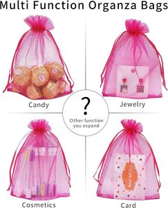 Sacs en organza colorés pour bijoux, sacs en maille réutilisables en gaze européenne pour bijoux féminins, sacs à bonbons pour mariages et fêtes - Product Image 2