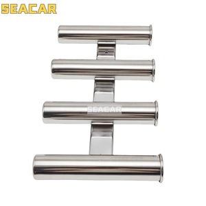 Support de canne à pêche en acier inoxydable Seacar, 4 tubes, pour cannes à pêche embarquées - Product Image 4