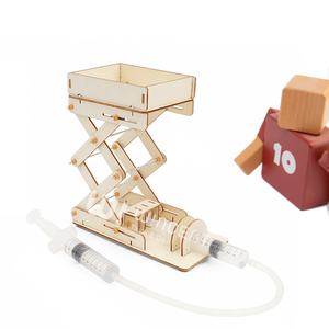 <span class=keywords><strong>Puzzle</strong></span> en bois <span class=keywords><strong>3D</strong></span> à assembler, modèle de ciseaux hydrauliques mécaniques, kit d'expérimentation scientifique et physique, cadeau pour enfants - Product Image 2