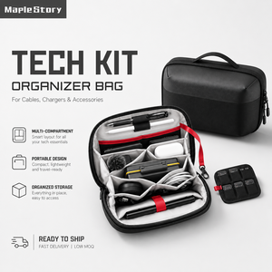 Borsa Organizer Premium per Accessori Tecnologici, Kit da Viaggio a Doppio Strato per Cavi, Caricatori e Gadget - Product Image 1