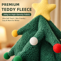 Arbre à chat de Noël avec niche douillette, poteau à gratter en sisal, maisonnette en velours Teddy pour chaton, décoration de Noël pour animaux de compagnie OEM ODM