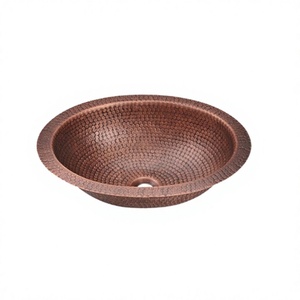 Évier en cuivre au design magnifique, taille et forme personnalisées, évier en cuivre de qualité supérieure - Product Image 1