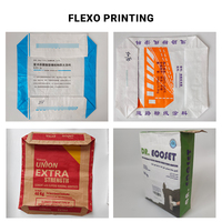 Sacs d'emballage en PP tissé à fond plat, étanches, avec valve, pour ciment et mastic adhésif, 25 kg et 50 kg, imprimés flexo, pour usine