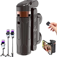 P15 Mini Portable sans fil contrôle extensible Selfie Stick et trépied lumière bureau support de téléphone portable 360 support de caméra rotatif