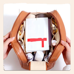 <b>Large</b> Capacity Soft PU Custom OEM Brand Anhui Origin <b>Makeup</b> Organizer <b>Bag</b> Candy Pattern Fashionable Zipper Closure for Everyday - Product Image 2