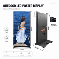 Tótem LED P2.5 para Exteriores, Plegable, Impermeable IP65, Cartel Digital Publicitario con Gestión en la Nube para Cadenas de Tiendas y Hoteles
