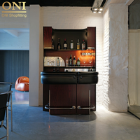 ONI Shopfitting Armoire à boissons alcoolisées Trendy en bois Bar Montage moderne Pub Bar Comptoir Lounge Bar à vin Design