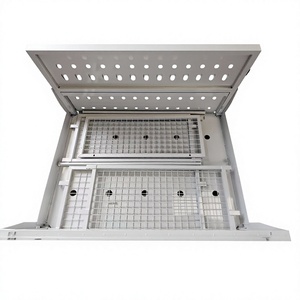 Chariot danois robuste et résistant à la corrosion pour serre, avec étagère réglable pour drainage de l'eau et base en acier perforé - Product Image 3