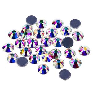 Pujiang mesin potong kristal berkilau AB berlian imitasi massal longgar Hotfix SS10/SS16/SS20/SS30/SS34/SS40 grosir - Product Image 2