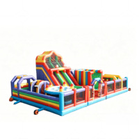 Parc d'attractions gonflable Lilytoys avec double toboggan et jeu de Whack-A-Mole, structure de saut en PVC commerciale pour événements pour enfants