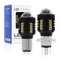 12V à 32V double couleur Led moto phare ampoule feux de croisement puissance H4 P15D BA20D antibrouillard pour moto conduite phare